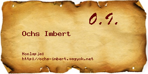 Ochs Imbert névjegykártya